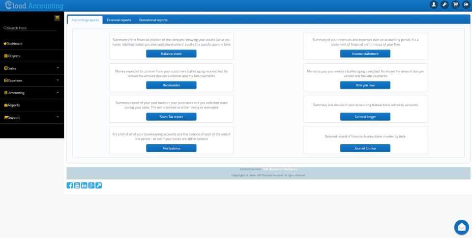 360 Cloud Accounting screen 4