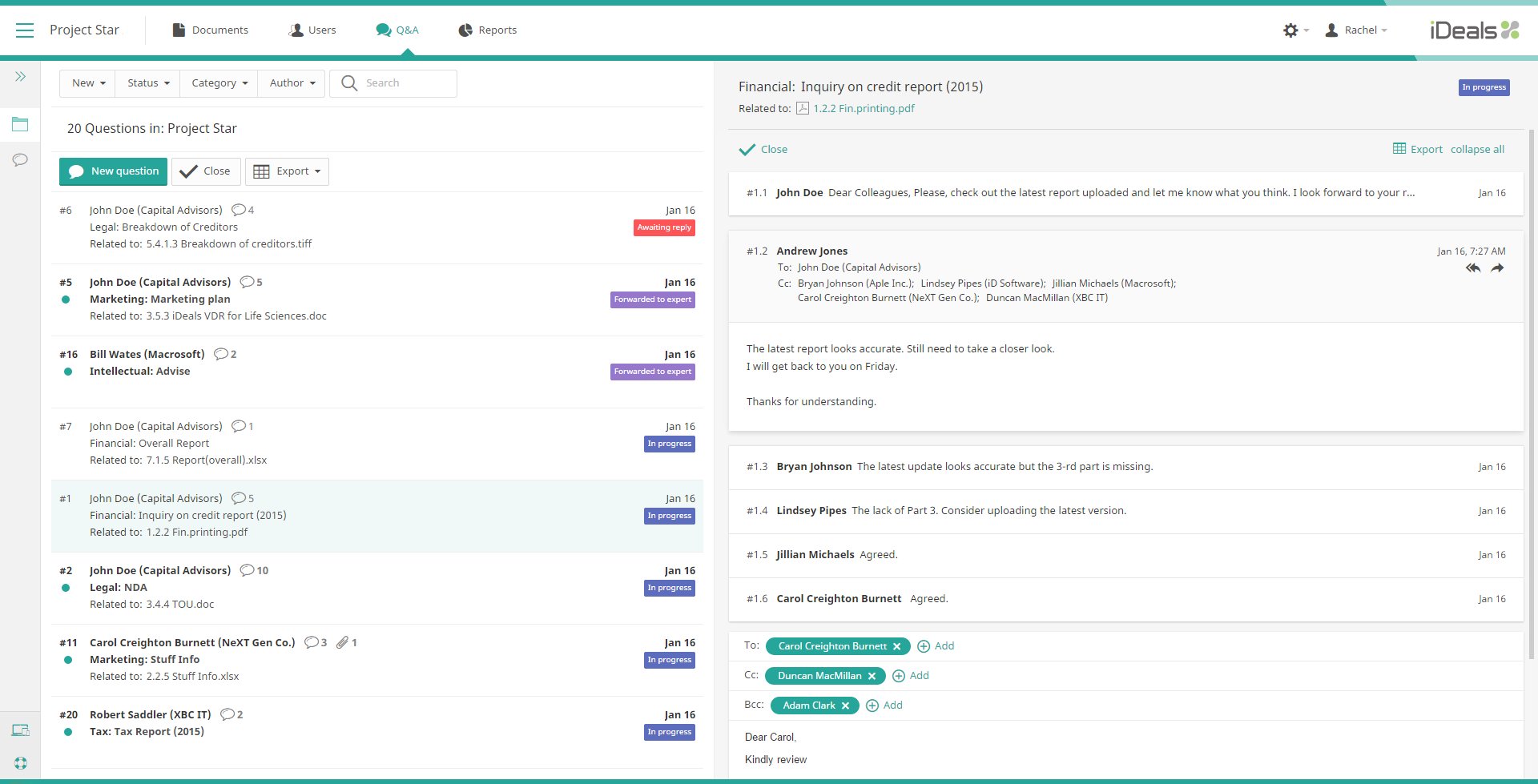 iDeals Virtual Data Room screen 3