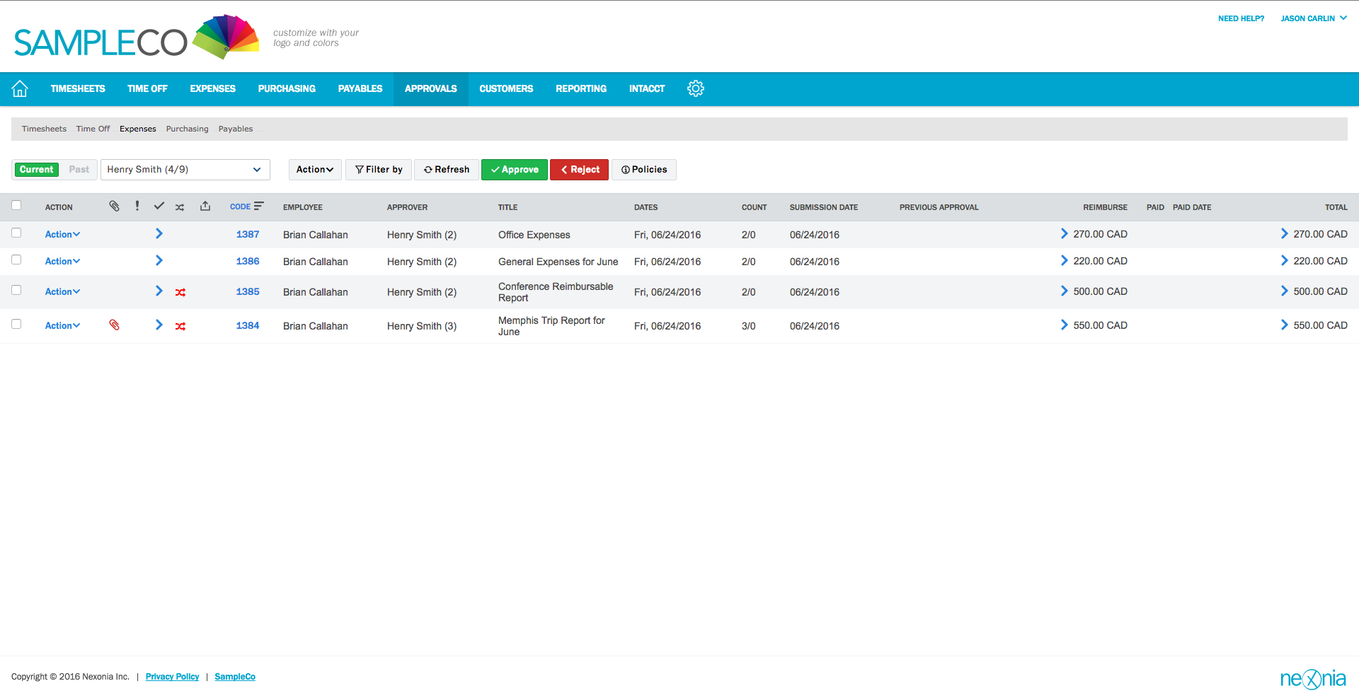 Float Cash Flow Forecasting screen 3