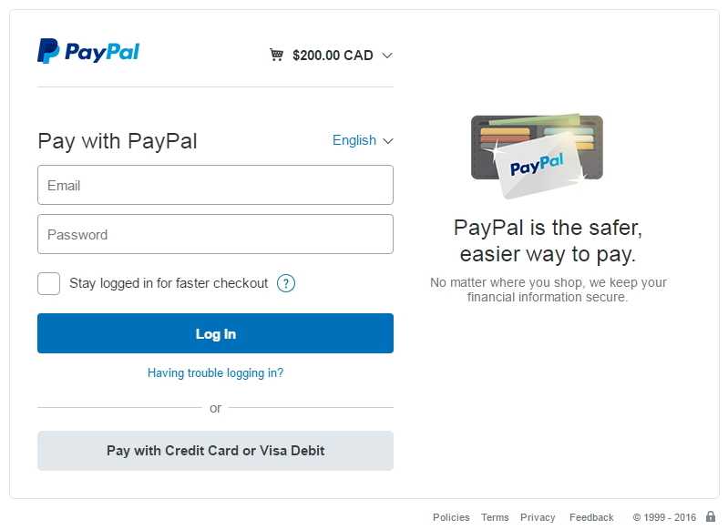 PayPal Checkout screen 2