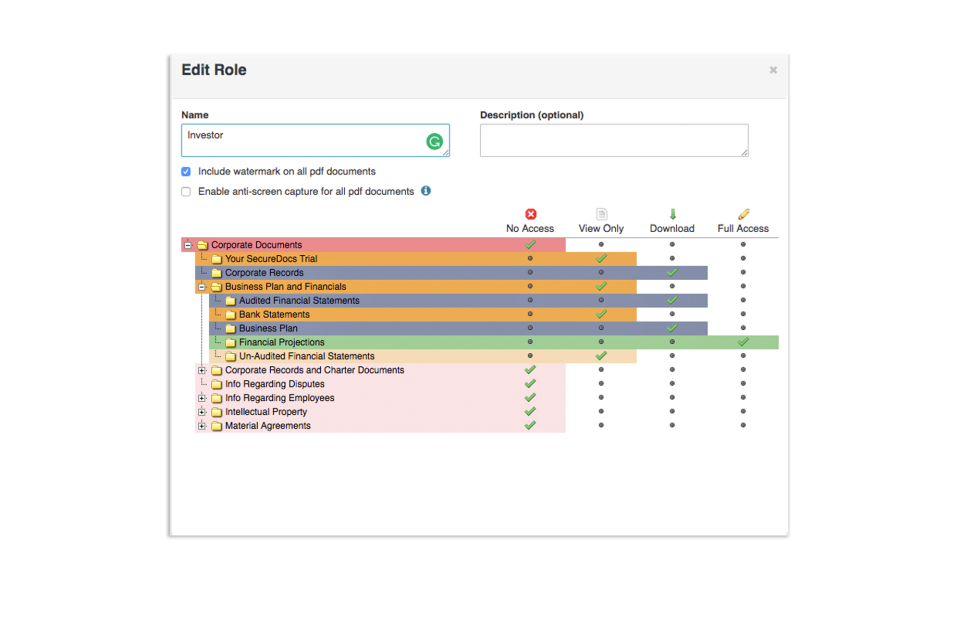 SecureDocs Virtual Data Room screen 2