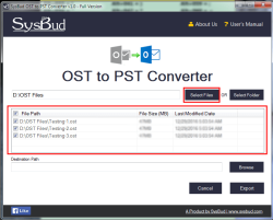 SysBud OST to PST Converter screen-2