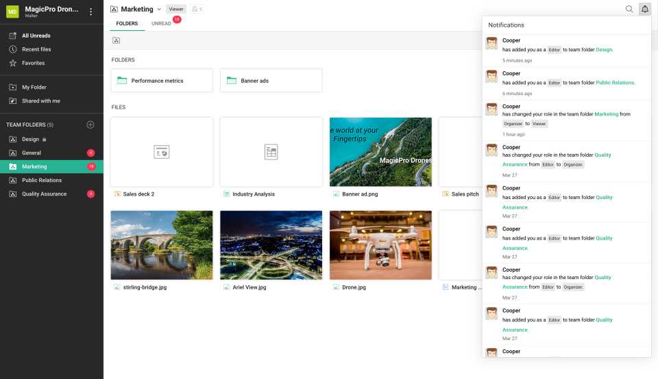 Zoho WorkDrive screen 2